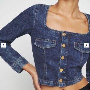 REFORMATION - Alina Denim Top